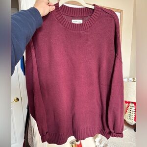 Hollister Maroon Sweater Knit